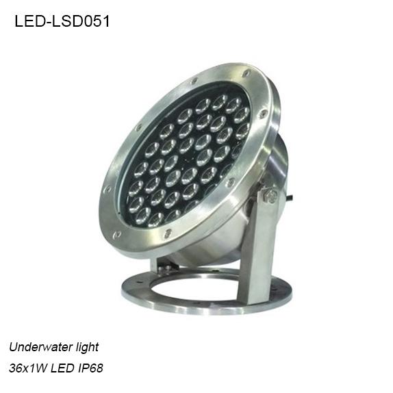 adjustable 36 Watts High power outdoor IP68 LED Underwater lighting