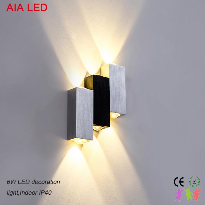 Square 6x1W LED wall lighting /inside led wall lamps for hotel corridor