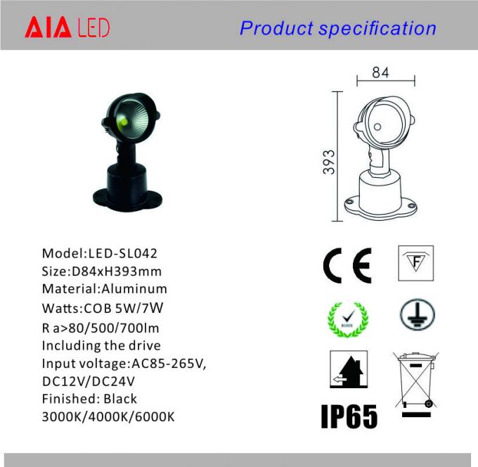 Exterior IP65 waterproof 60degree AC12V cap LED lawn garden lamps&led spike light