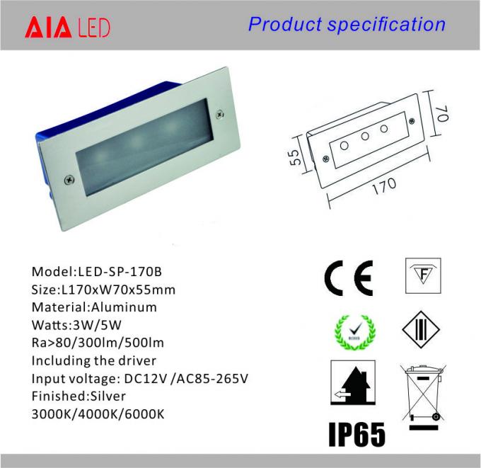 Hot selling item interior IP65 3W 3year warranty led stair light &LED Step light for garden used