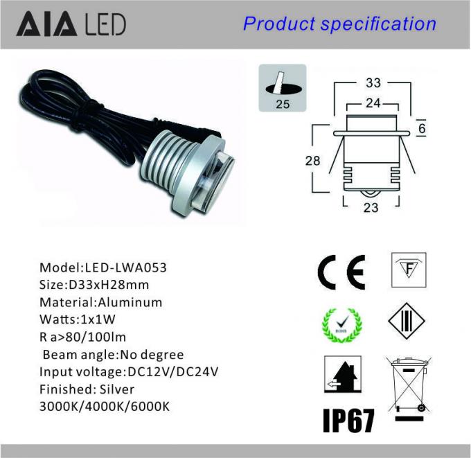 anti-dazzle design 1W recessed outdoor LED dwonlight led down light for furniture shop used