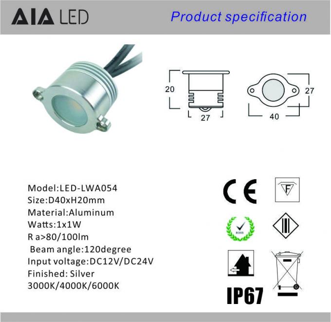 1W IP67 waterproof outdoor LED Guardrail light led spotlight for guardrail used