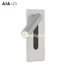 China Adjustable Recessed bedside wall lamp reading Wall Light 3w Indoor flexible Luminous hotel Item Lighting supplier