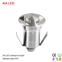 China Stainless steel 4sides 3W 62mm diameter LED underground light for outdoor step decoration supplier