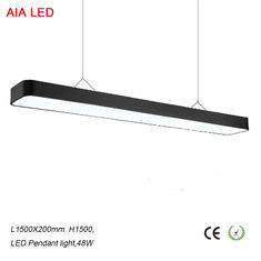 China Popular indoor commercial office 1500X200MM 48W led pendant light for meeting room used supplier