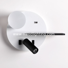 China Bedside reading wall lamp acrylic ball USB wireless charger bedroom bed board light living Bedhead wall light for hotel supplier
