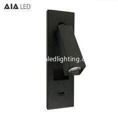 China IP20 adjustable usb bedside wall light usb wall reading light/indoor led usb headboard wall light supplier