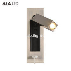 China Adjustable indoor hidden switch usb LED bedroom wall light/led headboard wall light for villa supplier