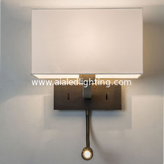 China Square cloth shade flexible wall lighting &amp; inside bedside wall light headboard reading light for guest room supplier