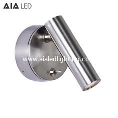 China Silver brushed headboard wall light modern bedside LED wall lampt/led reading lamp for hotel rooms supplier