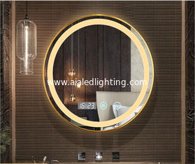 China Bathroom mirror lamp circular smart make-up mirror light hotel led anti-fog waterproof sink toilet supplier