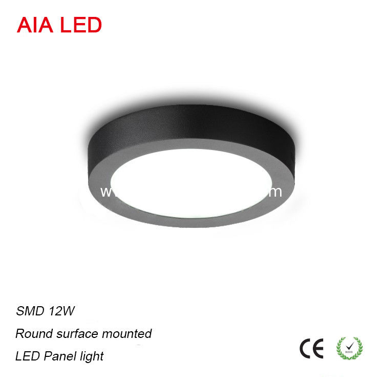 Good Price Surface Mounted 12w Round Black Led Panel Light