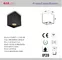 GU10 holder black surface mounted COB LED downlight&amp;LED outdoor ceiling light for hotel supplier