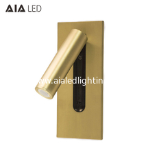 China Bedside Bedroom book lights Aluminum bed board Reading Light Gold Modern Hotel Home Interior LED Wall Lamps Sconce supplier