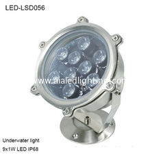 China 9W Revolve angle outside IP68 LED Underwater light for park pool supplier