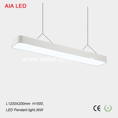 China 1200x200mm modern inside round angle commercial office 36W led pendant lights supplier