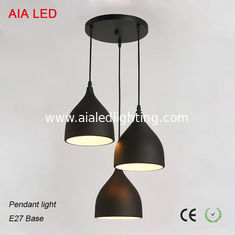 China Stainless steel bottom Black finished  E27 pendant light/LED droplight for apartment used supplier