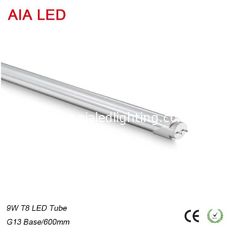 China 600mm 9W T8 G13 base aluminum +PC  and good price CE LED Tube light supplier