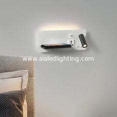 China Multifunctional hotel villa apartment reading wall lamp USB Type-C wireless charger socket bedside light bedroom lamp supplier