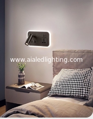 China Multifunctional hotel villa apartment reading wall lamp USB Type-C wireless charger socket bedside light bedroom lamp supplier