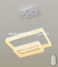 China Square modern double hanging led lights&amp; double pendant light chandelier pendant ceiling lights for hotel supplier