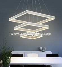 China Square modern multilayer hanging led lights&amp; 3 pendant light chandelier pendant ceiling lights for hotel supplier
