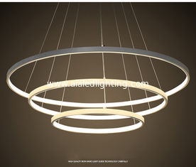 China DIY black ring modern led pendant lights led commercial chandelier pendant ceiling lamp for top hotel supplier