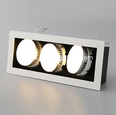 China hotel decorative recessed mounted 3x5W 3x7W 3x9W COB LED Grille light for shipping mall supplier