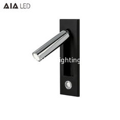 China Adjustable 3W modern silver brushed LED reading wall light /led bedside wall lights supplier