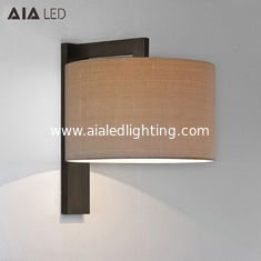 China Wall mounted fabric shade headboard wall light reading wall light & Indoor led bed wall light for luxurious hotel supplier