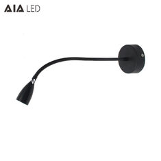 China IP40 bed wall light flexible indoor 3W Interior Goose neck lamp reading wall lamp for bedside supplier