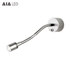 China IP40 wall mounted flexible bed reading wall light 3W Indoor LED bedside wall lamp for villa decoration supplier