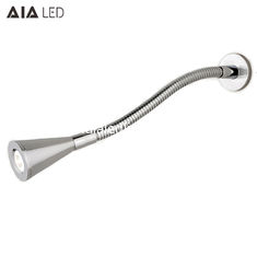 China IP40 hotel headboard wall lamp 3W Indoor reading light flexible snake led bedside wall light supplier