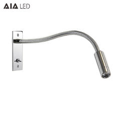 China Recessed gooseneck wall light 3W led bedroom bed wall light led headboard reading light supplier