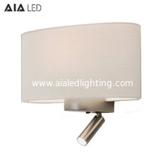 China Round Cloth shade reading wall light &amp; Interior led bedside wall light headboard wall light for five star hotel supplier