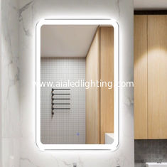 China Bathroom mirror square smart make-up mirror light hotel led anti-fog waterproof sink toilet wall mounted supplier