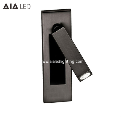 Gyrate Recessed mounted aluminum bar hidden switch led wall lamps 3W led wall lighting led reading bed light supplier