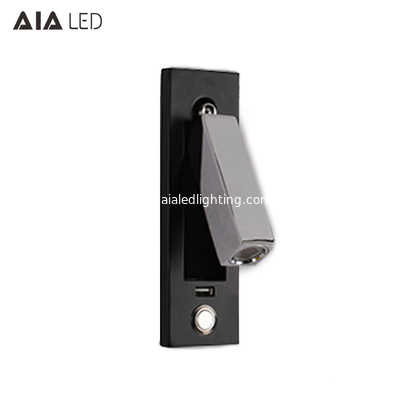 Foldable recessed mounted USB Switch 3W interior bedside wall lamp headboard led reading light supplier