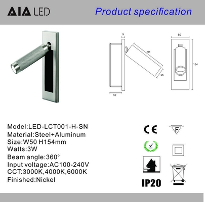 led bed head reading light led bed headboard reading light DC24volt led reading light by DHL supplier