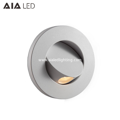 Modern Simple Design Circular Led Wall Light 3W COB Aluminum Recess Mounted Wall Lamp For Home Villa Hotel Sconces Light supplier