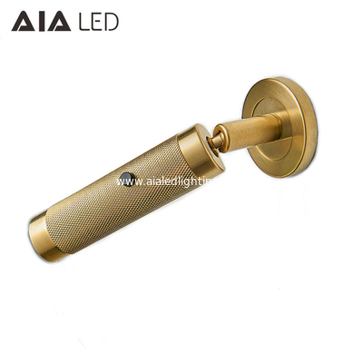 3W Luxury Gold Led Reading Light AC100-240V Bedroom Bedside Lighting Illumination Hotel Home Villa Sconces hotel light supplier