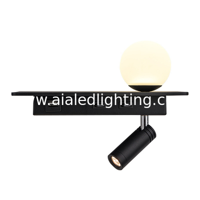 USB led reading light 3W beadboard wall lighting led bed lamp headboard acrylic ball light bedside wall lamp background supplier