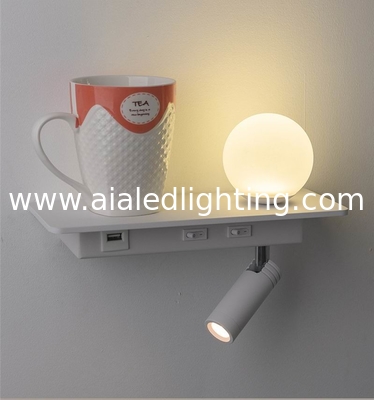 USB led reading light 3W beadboard wall lighting led bed lamp headboard acrylic ball light bedside wall lamp background supplier