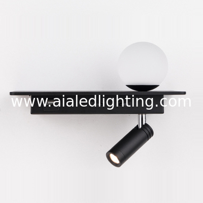 USB led reading light 3W beadboard wall lighting led bed lamp headboard acrylic ball light bedside wall lamp background supplier