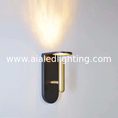 With wall lights adjustable angle bedside reading light bed hotel headboard wall lamp reading wall lighting supplier