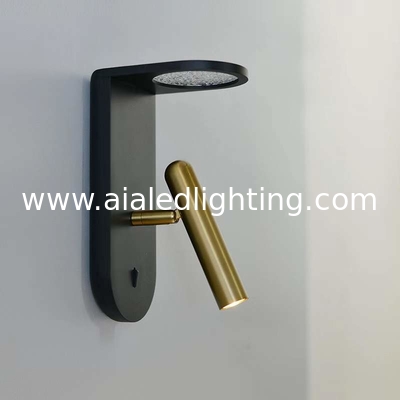 With wall lights adjustable angle bedside reading light bed hotel headboard wall lamp reading wall lighting supplier