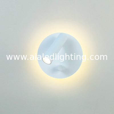 Manufacturer Creative rotating wall lamp bedside wall light bedroom hotel with switch spotlight reading lamps supplier