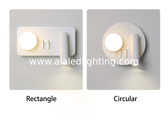 Bedside reading wall lamp acrylic ball Nordic bedroom bed board light living Bedhead wall light for hotel supplier