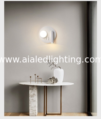 Bedside reading wall lamp acrylic ball Nordic bedroom bed board light living Bedhead wall light for hotel supplier