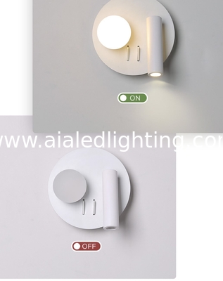 Bedside reading wall lamp acrylic ball Nordic bedroom bed board light living Bedhead wall light for hotel supplier